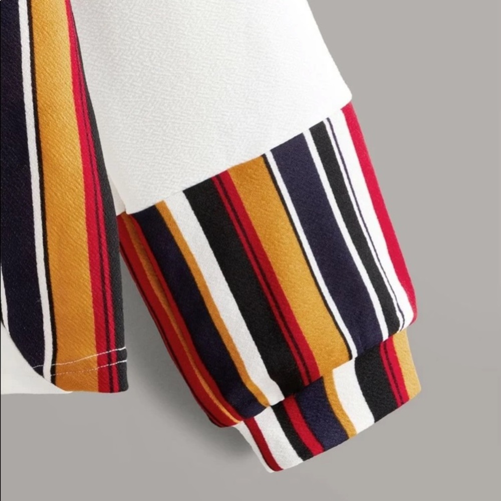 NEW Boutique! Striped Color Block Pullover - Picture 3 of 5